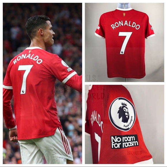 Cristiano Ronaldo #7 Manchester United 2021 Home Soccer Jersey Man U - Picture 2 of 16
